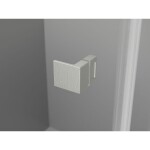 MEXEN/S - Lunar T sprchový kout dveře křídlové levá 70 x 70, transparent, nikl kartáčovaný 834T-070-070-97-00-L
