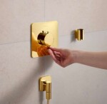HANSGROHE - Ecostat Comfort Q Termostatická baterie pod omítku, pro 2 spotřebiče, leštěný vzhled zlata 33713990