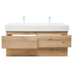 Koupelnová skříňka s umyvadlem SAT B-Way 119x50x45 cm dub mat BWAY2120OAKU2BB BWAY2120OAKU2BB