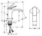 HANSGROHE - Vivenis Umyvadlová baterie 110, s výpustí, EcoSmart, matná bílá 75020700