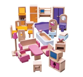 Bigjigs Toys Dřevěný nábytek do domečku Bigjigs