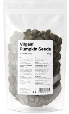 Vilgain Roasted Pumpkin Seeds Salted – 3× 300 g
