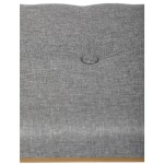 Botník / taburet, police, masiv bambus, přírodní odstín, šedá látka