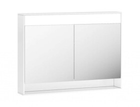 RAVAK - Step Zrcadlová skříňka MC, 100x74x15 cm, 2 dvířka, s LED osvětlením, lesklá bílá X000001421