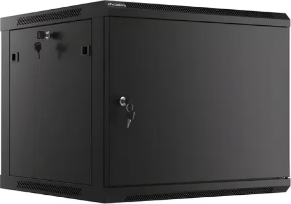 Lanberg WF01-6609-00B černá / Nástěnný rozvaděč / 19" / 9U / 600x600 mm / kovové dveře (WF01-6609-00B)