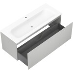 MEXEN/S - Orio koupelnová skříňka 120 cm s umyvadlem Vela, 1 šuplík, šedá mat/bílá mat 91A10-12047-1-BF62-W23M01