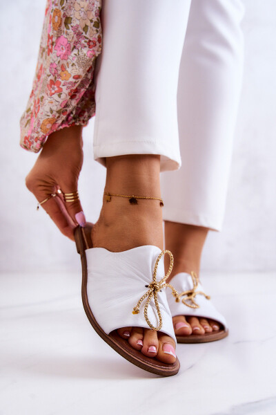 Zazoo Kožené 2659 Dámské Žabky Bílé 36