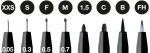 Faber-Castell Pitt Artist Pens sada 8 ks různé hroty černý inkoust