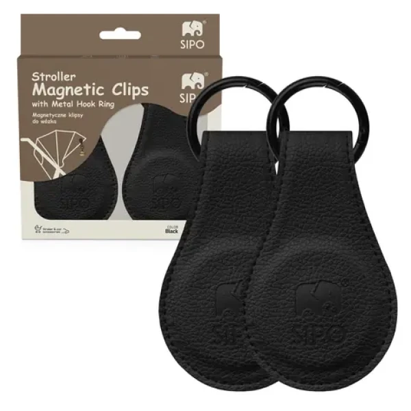 Sipo Magnetické klipy na kočárek 2ks černá