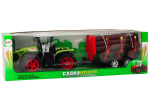 Mamido Zelený farmářský traktor s přívěsem na dřevo 9 kmenů