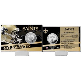 Mince New Orleans Saints NFL Team History Highland Mint Silver Coin Card