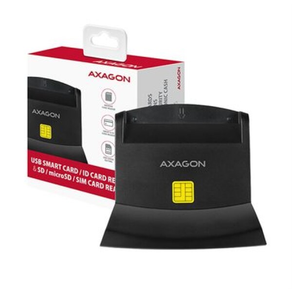 AXAGON CRE-SM2 černá / čtečka Smart card SD / microSD / SIM card / podpora eObčanka (CRE-SM2)