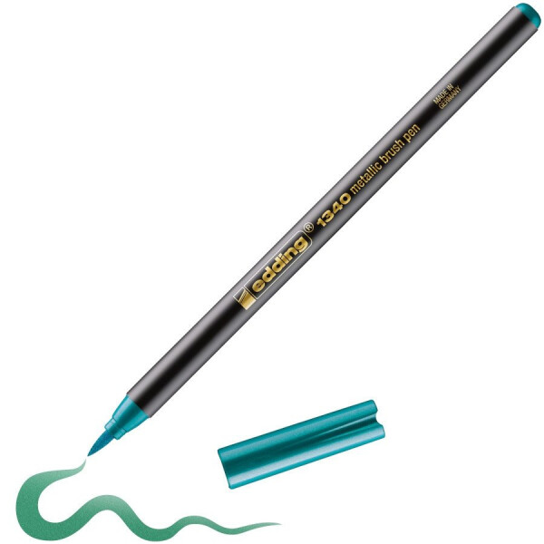 Štětcový popisovač EDDING 1340 - metalicky zelený