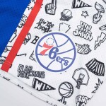 Mitchell & Ness Pánské kraťasy Philadelphia 76ers NBA Doodle Swingman Shorts Velikost: XL
