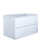 Koupelnová skříňka s krycí deskou SAT B-Way 79x50x45 cm bílá lesk BWAY280WDOAK BWAY280WDOAK