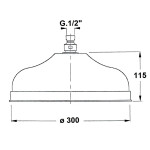 SAPHO - ANTEA hlavová sprcha, průměr 300, chrom SOF3001