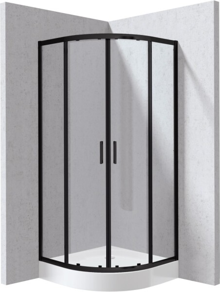 DEANTE - Funkia Evo čtvrtkruhový kout s vaničkou, 80x80 cm KYPZN088P