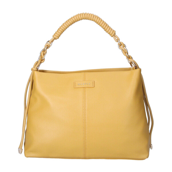 Luxusní dámská koženková kabelka do ruky MaxFly Bodi, žlutá