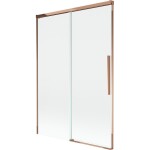 MEXEN/S - Rox vanová zástěna 2-křídlová posuvná 120 x 150, transparent, růžové zlato 8C9-120-001-60-00