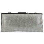 Luxusní dámská plesová kabelka Moon Iballa, stříbrná