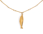ELENYS Gold Fish – pozlacený náhrdelník 18K žluté zlato Délka: 42+5 cm / max. 47 cm