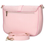 Moderní dámská koženková crossbody kabelka LB Lussia, růžová