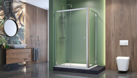 Aquatek MASTER R33 Chrom Sprchová zástěna obdélníková 120x90cm