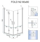 REA - Skládací sprchový kout Fold N2 90x90 REA-K9991