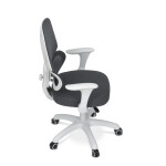 Dětská židle, výškově nastavitelná, šedá síťovina, KA-K1063 GREY