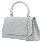 Módní dámská plesová kabelka Michelle Moon Araxi, stříbrná