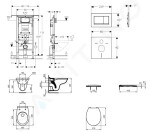 GEBERIT - Duofix Set předstěnové instalace, klozet Alpha se sedátkem, tlačítko Sigma30, chrom 111.355.00.5 NR6