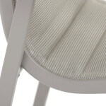 Židle zahradní béžový textilen, hliník, béžová barva, područky polywood v dekoru dubu