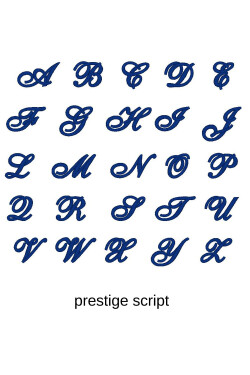 Výšivka monogram dvě písmena Allegra script Commercial script
