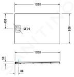 DURAVIT - Stonetto Sprchová vanička 1200x800 mm, matná šedá 720148180000000