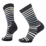 Unisex merino městské ponožky SMARTWOOL Everyday Spruce Street Crew Socks, Black/White velikost: 42-45 (L)