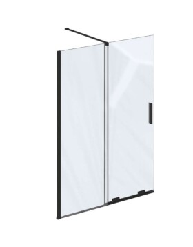RAVAK - Roll Sprchová stěna Walk-In 110x195 cm, černá/čiré sklo X9WVD0300Z1
