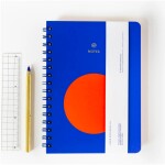 A-JOURNAL collection Linkovaný zápisník v kroužkové vazbě Blue / Orange A5, modrá barva, papír