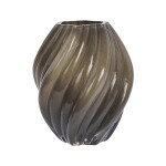 MADAM STOLTZ Skleněná váza Taupe 24 cm, hnědá barva, sklo