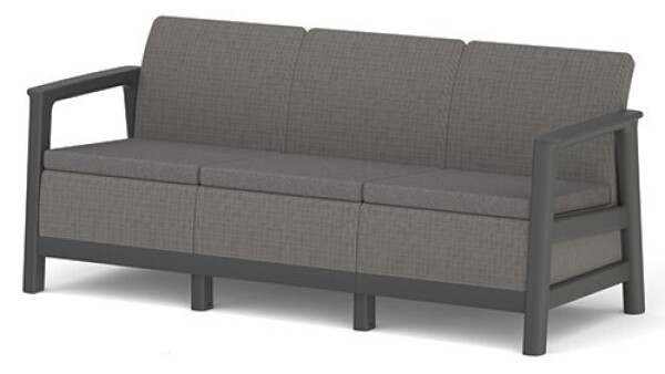Keter SCANDI LINEA 3 SEATER SOFA - Mountain Grey/Grafit