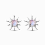 Royal Fashion stříbrné peckové náušnice GU-DR10003E-SILVER-MOONSTONE