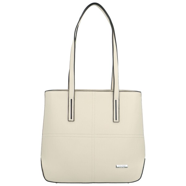 Moderní dámská kabelka na rameno Delami Glimmer, světle krémová