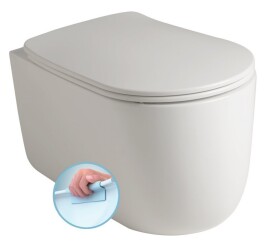 KERASAN - NOLITA závěsná WC mísa, Rimless, 35x55cm, bílá 531401