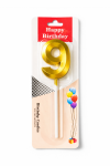Cake star Dortová svíčka zlatá č.9