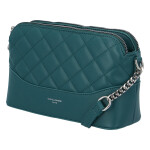 Módní prošívaná dámská koženková crossbody Freay, zelená