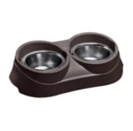 Ferplast FER DUO Feed 05 / Dvojmiska pro psy / Nerezová / Plastový držák / 3,6 l (340748)
