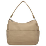 Stylová dámská koženková kabelka na rameno Irenea, béžová