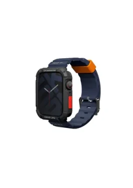 SKINARMA SHOKKU silikonový řemínek pro Apple Watch 45/44/42 mm modrá (8886461241785)