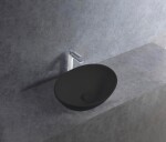CERANO - Umyvadlo keramické Minio - na desku - černá matná - 34,5x26 CER-477008