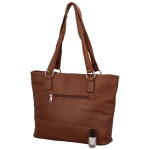 Stylová větší dámská kabelka přes rameno Amilla, hnědá