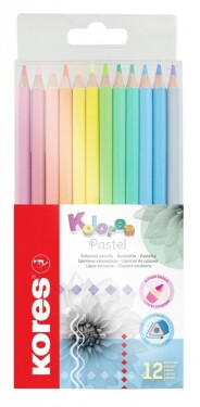 Kores Kolores Pastel trojhranné pastelky 12 barev